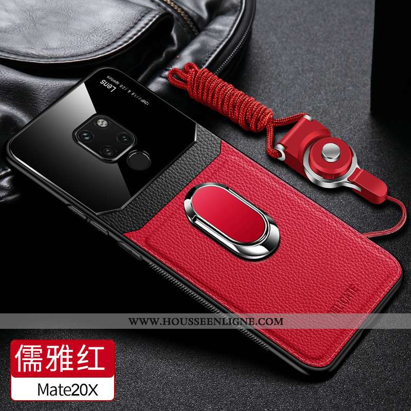 Étui Huawei Mate 20 X Tendance Cuir Protection Silicone Téléphone Portable Délavé En Daim Coque Marr