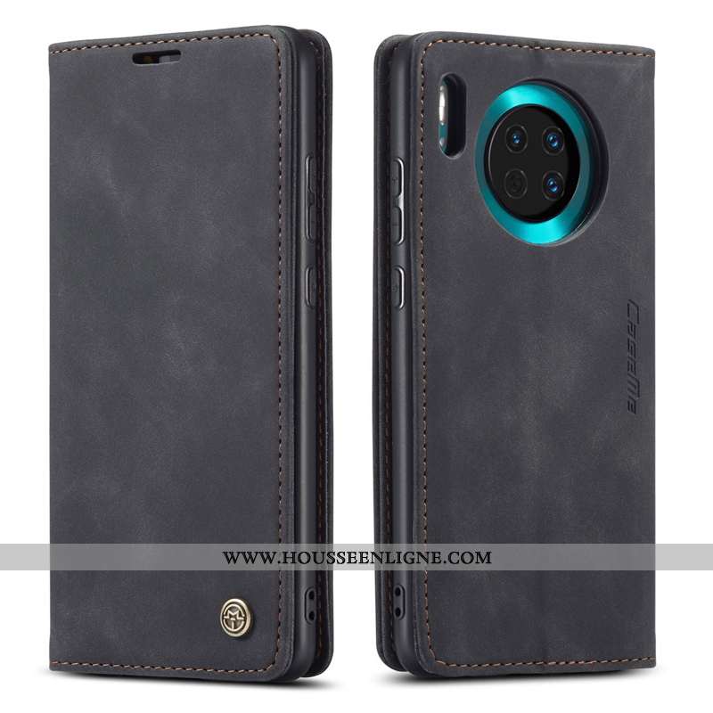 Étui Huawei Mate 30 Cuir Protection Clamshell Téléphone Portable Qualité Véritable Marron