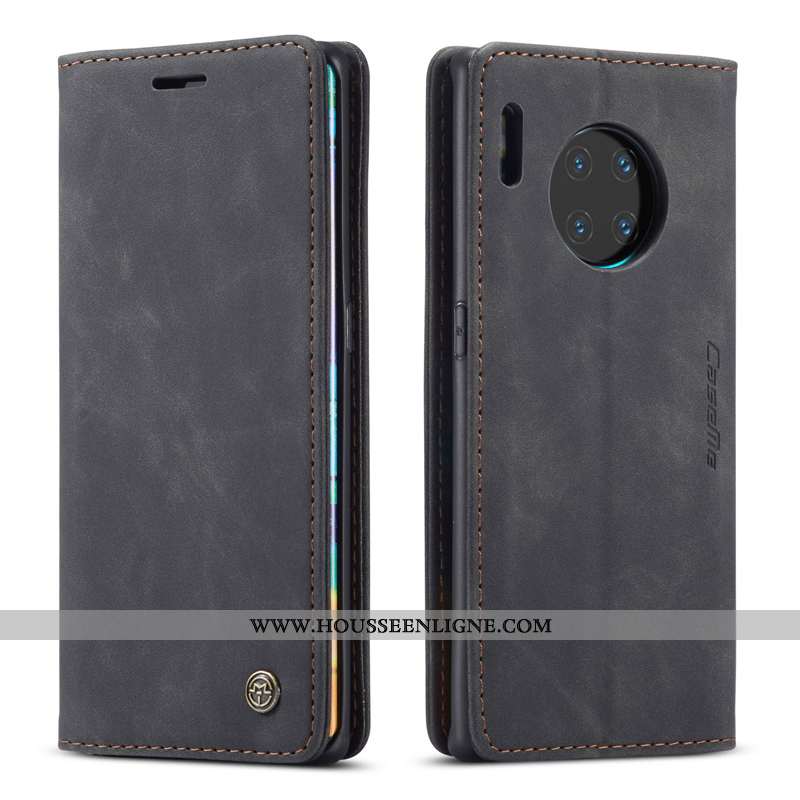 Étui Huawei Mate 30 Cuir Protection Clamshell Téléphone Portable Qualité Véritable Marron