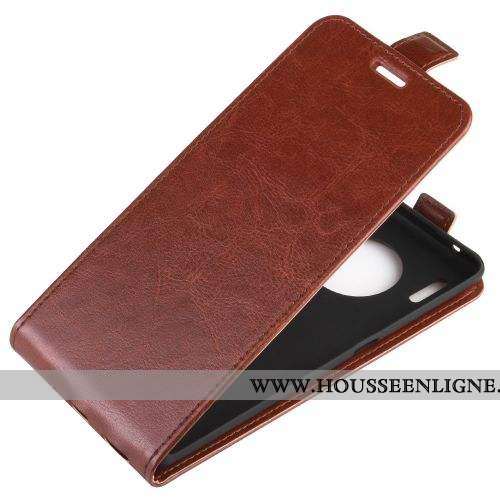 Étui Huawei Mate 30 Cuir Protection Marron Section Verticale Coque Téléphone Portable