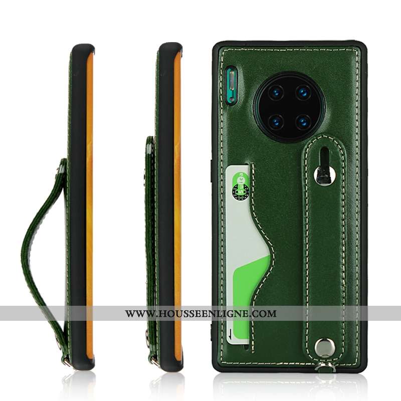 Étui Huawei Mate 30 Cuir Véritable Ornements Suspendus Coque Carte Incassable Tout Compris Nouveau V
