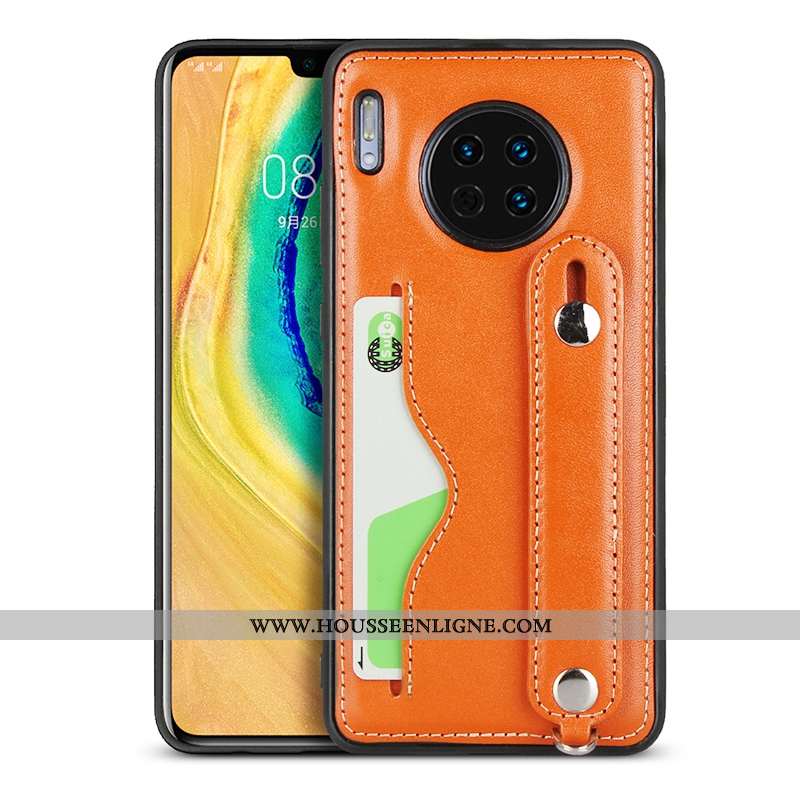 Étui Huawei Mate 30 Cuir Véritable Ornements Suspendus Coque Carte Incassable Tout Compris Nouveau V