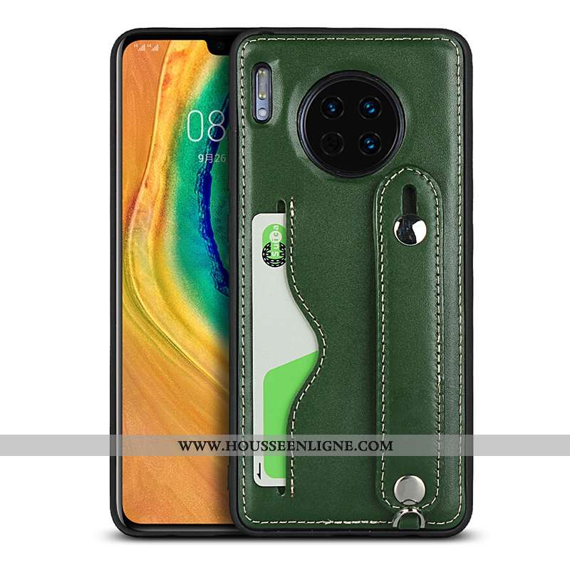Étui Huawei Mate 30 Cuir Véritable Ornements Suspendus Coque Carte Incassable Tout Compris Nouveau V