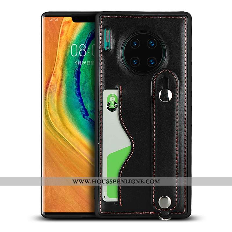 Étui Huawei Mate 30 Cuir Véritable Ornements Suspendus Coque Carte Incassable Tout Compris Nouveau V