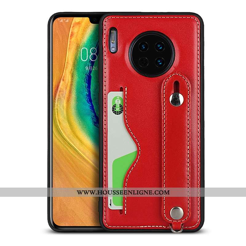Étui Huawei Mate 30 Cuir Véritable Ornements Suspendus Coque Carte Incassable Tout Compris Nouveau V