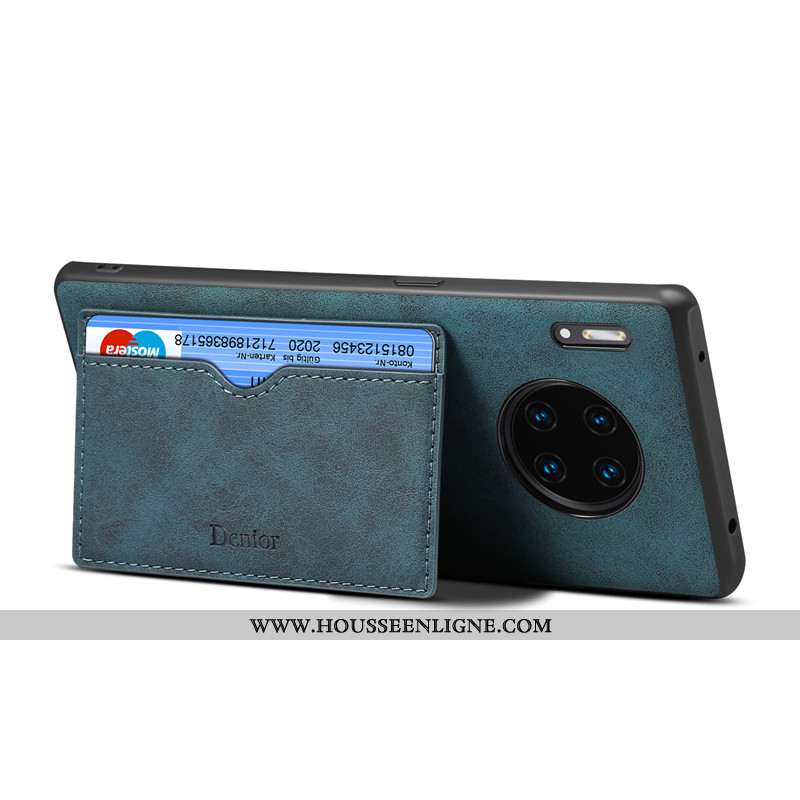 Étui Huawei Mate 30 Fluide Doux Protection Carte Coque Support Tout Compris Incassable Rouge