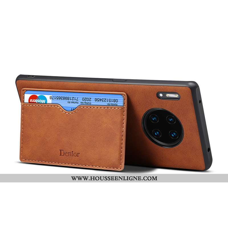 Étui Huawei Mate 30 Fluide Doux Protection Carte Coque Support Tout Compris Incassable Rouge