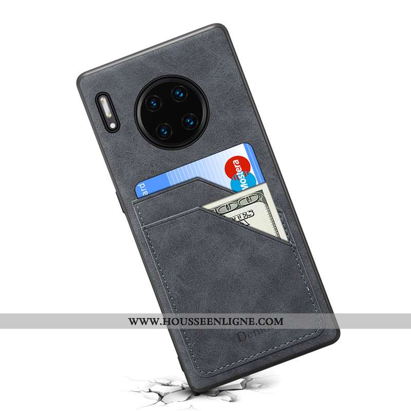 Étui Huawei Mate 30 Fluide Doux Protection Carte Coque Support Tout Compris Incassable Rouge