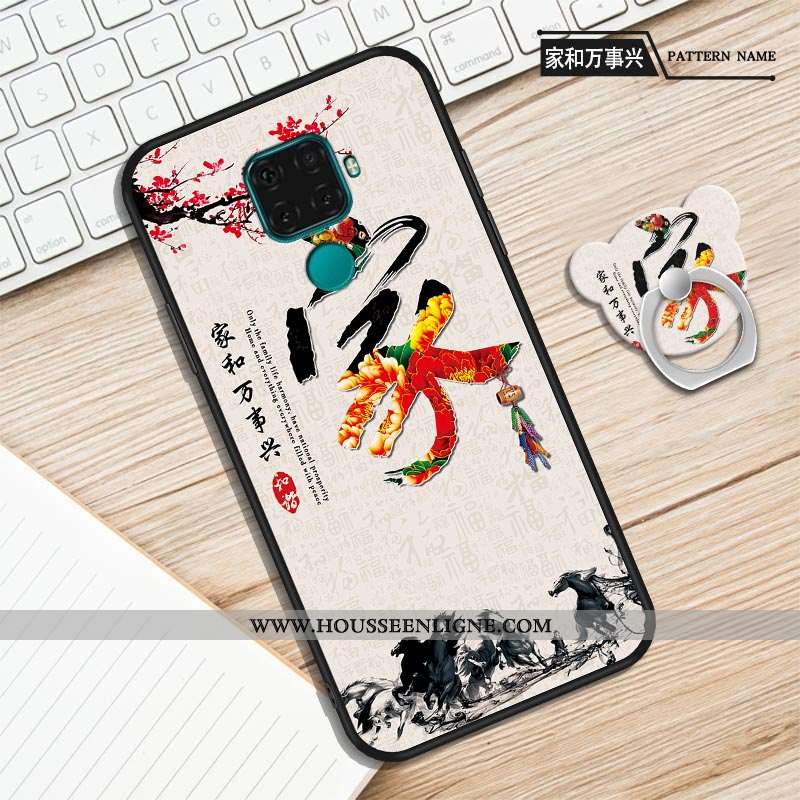 Étui Huawei Mate 30 Lite Délavé En Daim Dessin Animé Violet Incassable Simple Silicone Fluide Doux