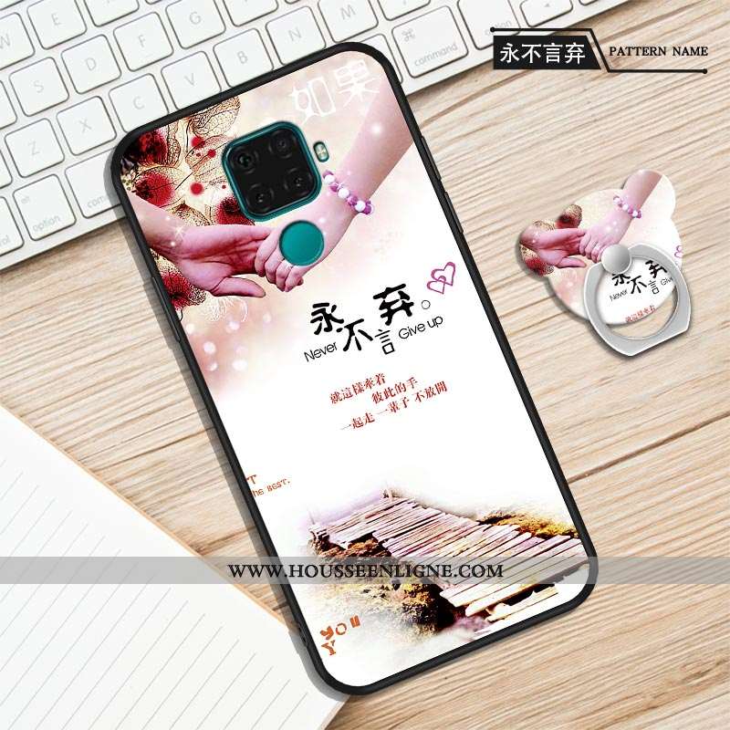 Étui Huawei Mate 30 Lite Délavé En Daim Dessin Animé Violet Incassable Simple Silicone Fluide Doux