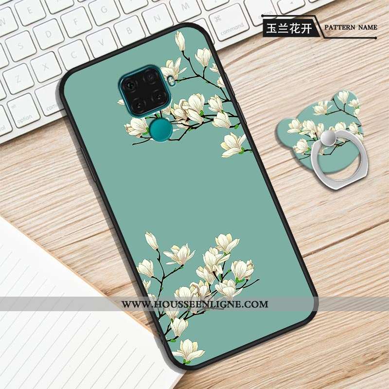 Étui Huawei Mate 30 Lite Délavé En Daim Dessin Animé Violet Incassable Simple Silicone Fluide Doux