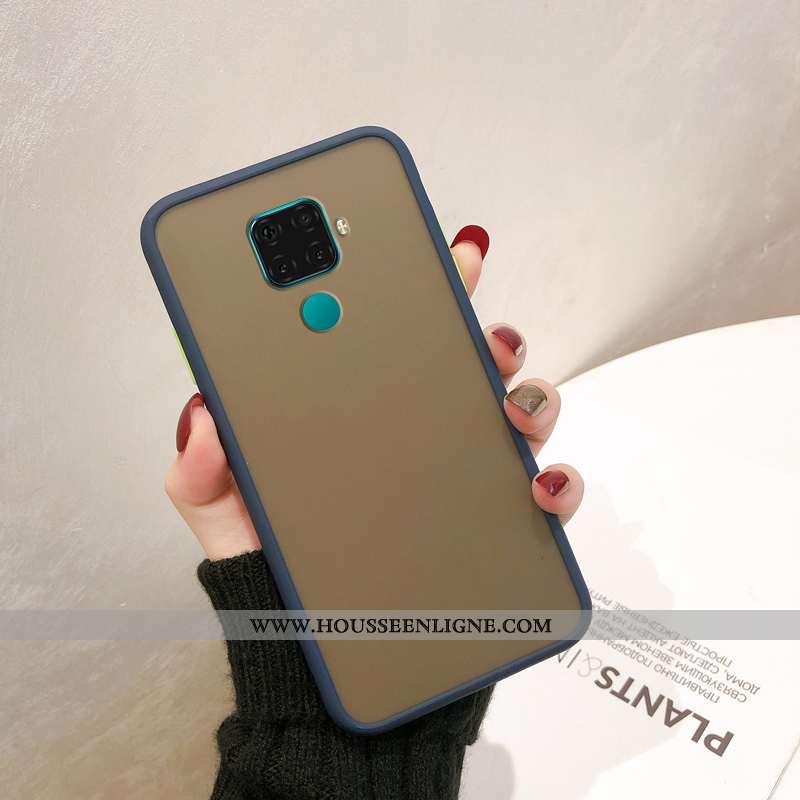 Étui Huawei Mate 30 Lite Délavé En Daim Tendance Transparent Coque Rouge Protection