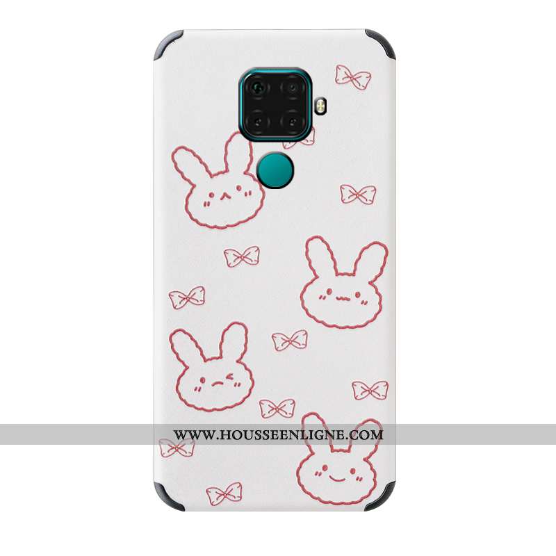 Étui Huawei Mate 30 Lite Modèle Fleurie Silicone Tendance Téléphone Portable Gaufrage Incassable Bla