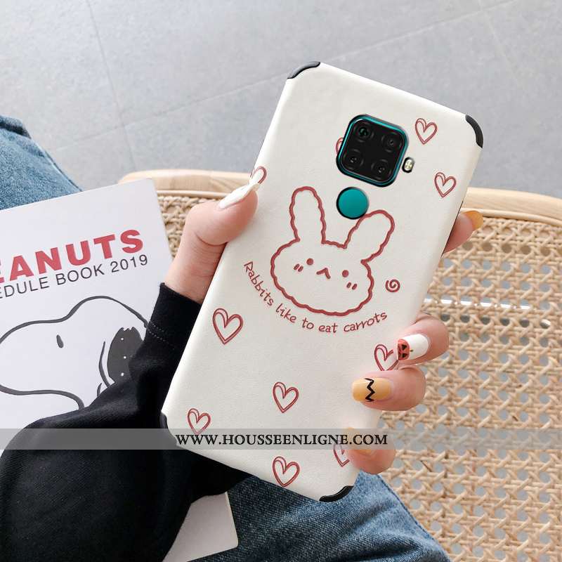 Étui Huawei Mate 30 Lite Modèle Fleurie Silicone Tendance Téléphone Portable Gaufrage Incassable Bla
