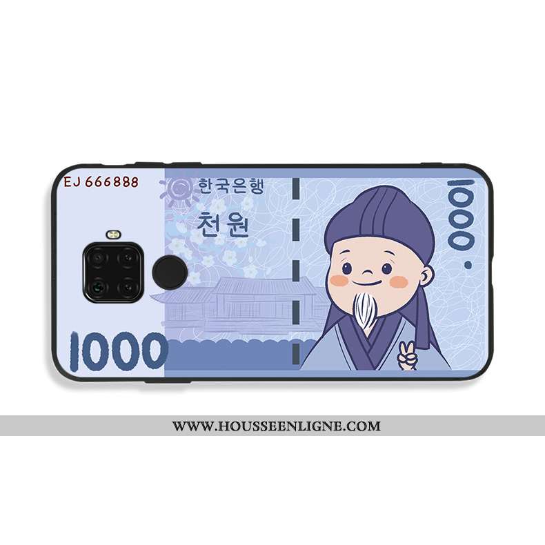Étui Huawei Mate 30 Lite Silicone Personnalité Fluide Doux Coque Charmant Bleu Nouveau