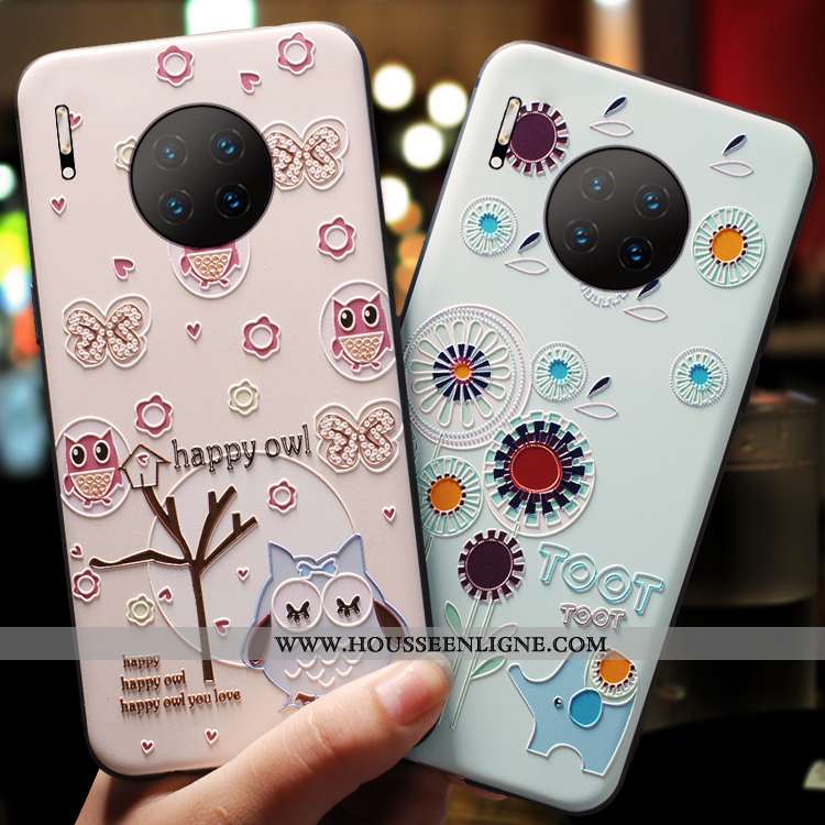 Étui Huawei Mate 30 Légère Silicone Personnalité Protection Net Rouge Charmant Ultra Rose