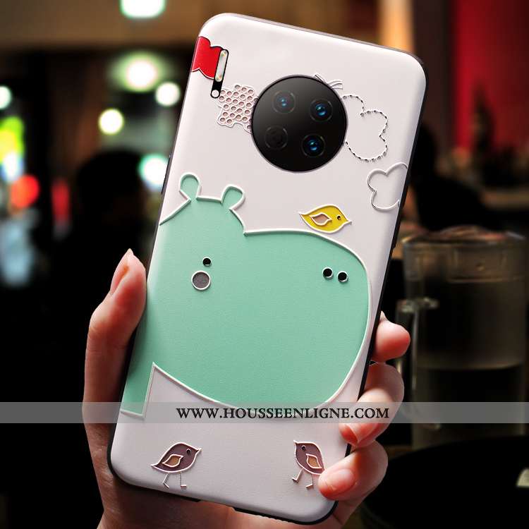 Étui Huawei Mate 30 Légère Silicone Personnalité Protection Net Rouge Charmant Ultra Rose