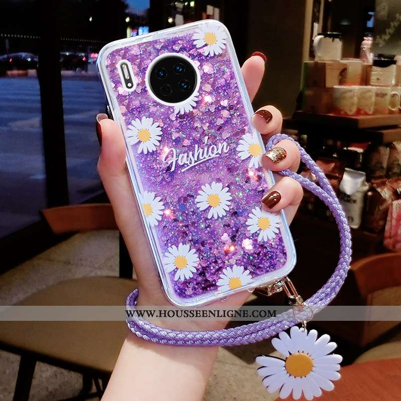 Étui Huawei Mate 30 Pro Ornements Suspendus Tendance Téléphone Portable Quicksand Luxe Petite Margue