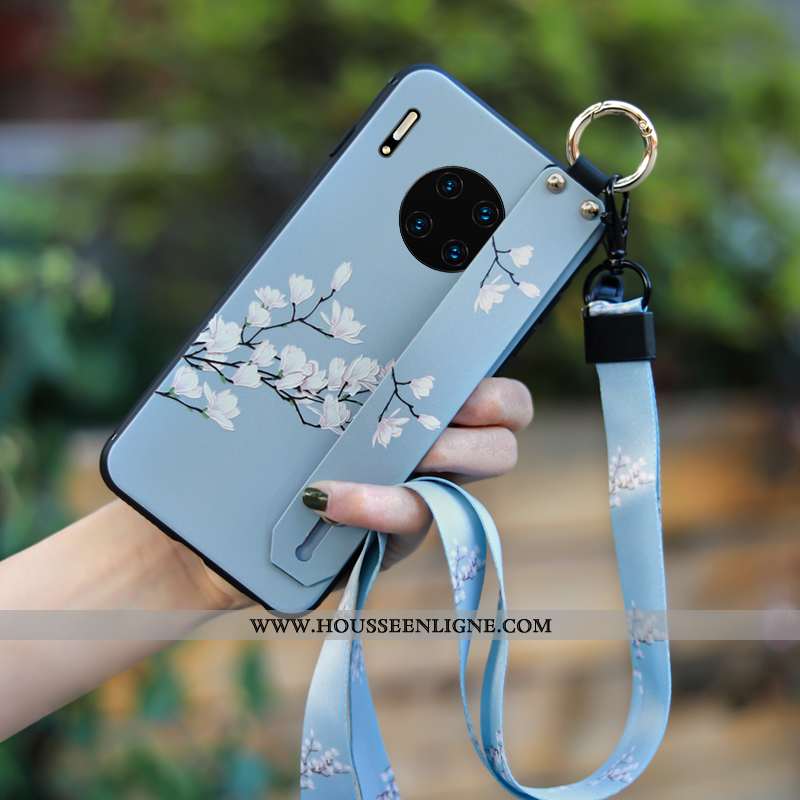 Étui Huawei Mate 30 Pro Personnalité Créatif Téléphone Portable Bleu Légère Frais Mode