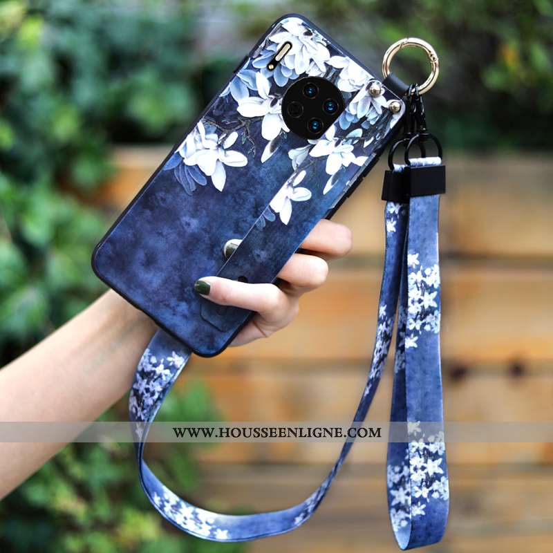 Étui Huawei Mate 30 Pro Personnalité Créatif Téléphone Portable Bleu Légère Frais Mode