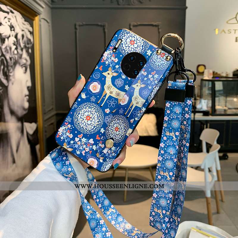 Étui Huawei Mate 30 Pro Personnalité Créatif Téléphone Portable Bleu Légère Frais Mode