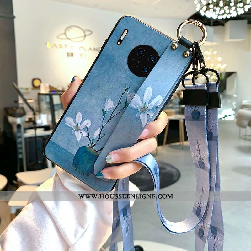 Étui Huawei Mate 30 Pro Personnalité Créatif Téléphone Portable Bleu Légère Frais Mode