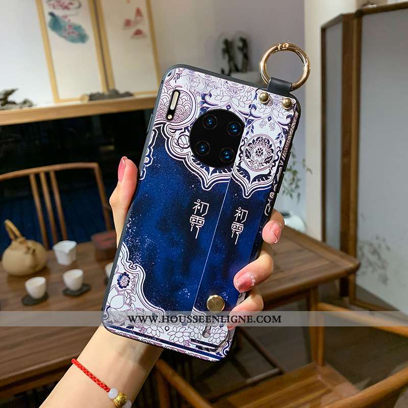 Étui Huawei Mate 30 Pro Personnalité Créatif Téléphone Portable Bleu Légère Frais Mode