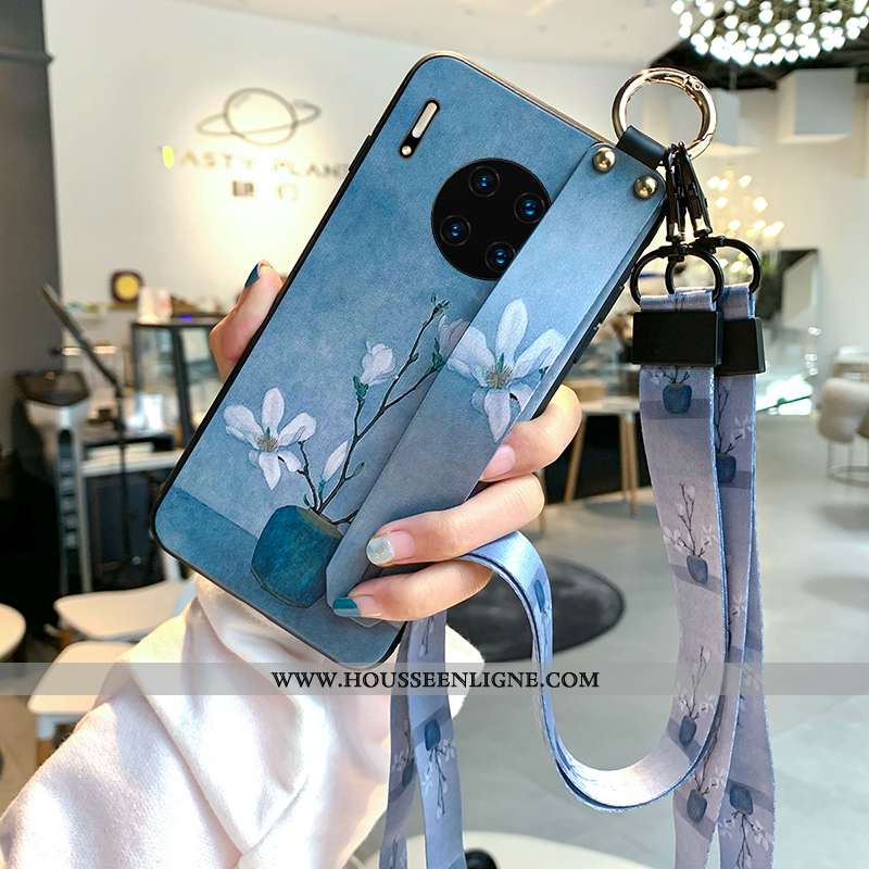 Étui Huawei Mate 30 Pro Personnalité Créatif Téléphone Portable Bleu Légère Frais Mode