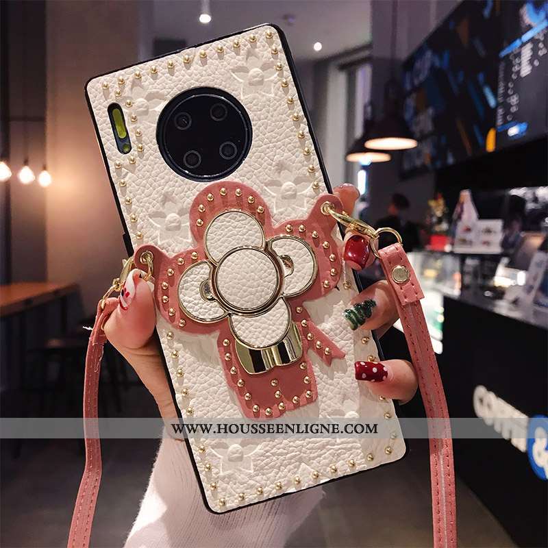 Étui Huawei Mate 30 Pro Protection Ornements Suspendus Rouge Tendance Support Téléphone Portable Tou