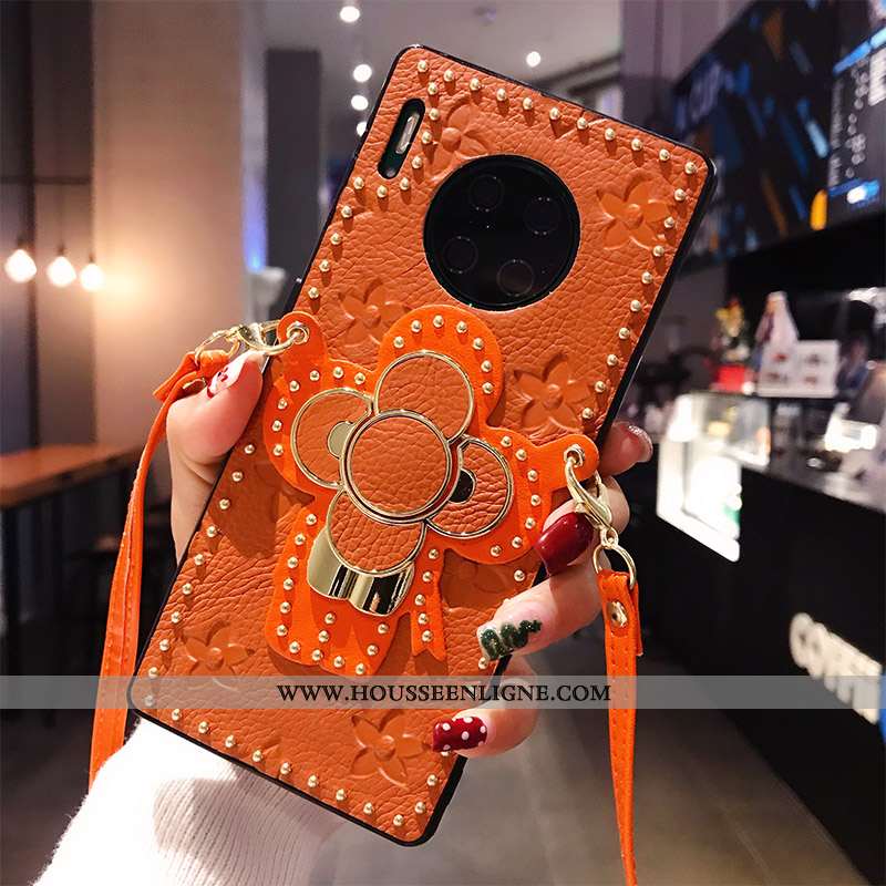 Étui Huawei Mate 30 Pro Protection Ornements Suspendus Rouge Tendance Support Téléphone Portable Tou