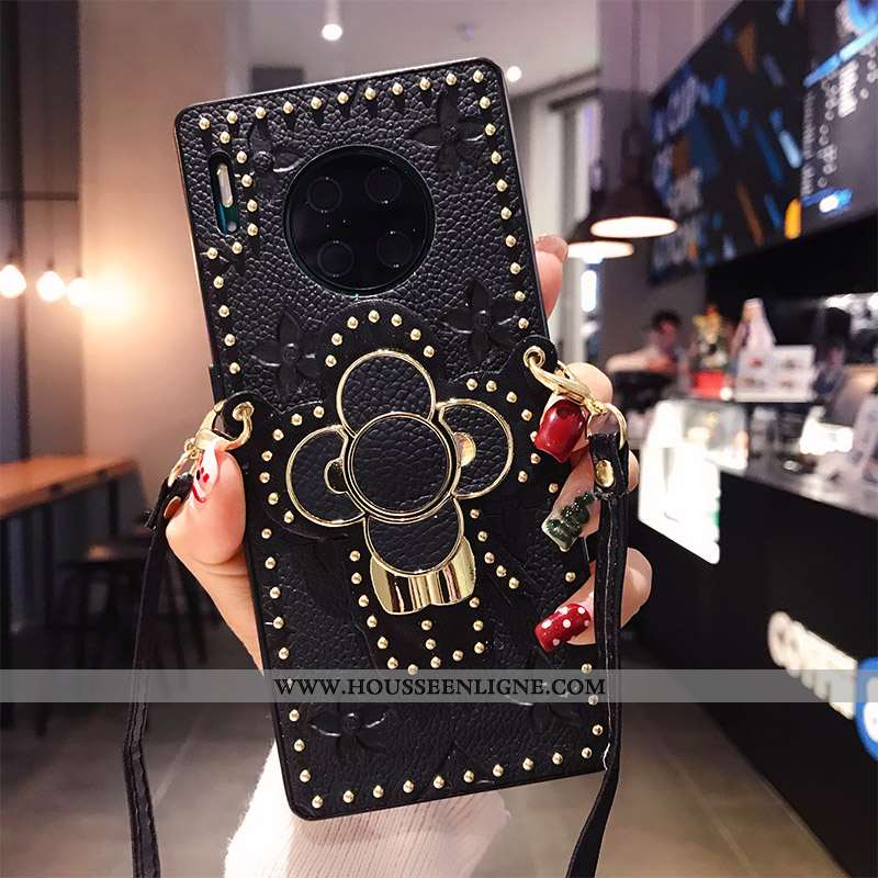 Étui Huawei Mate 30 Pro Protection Ornements Suspendus Rouge Tendance Support Téléphone Portable Tou