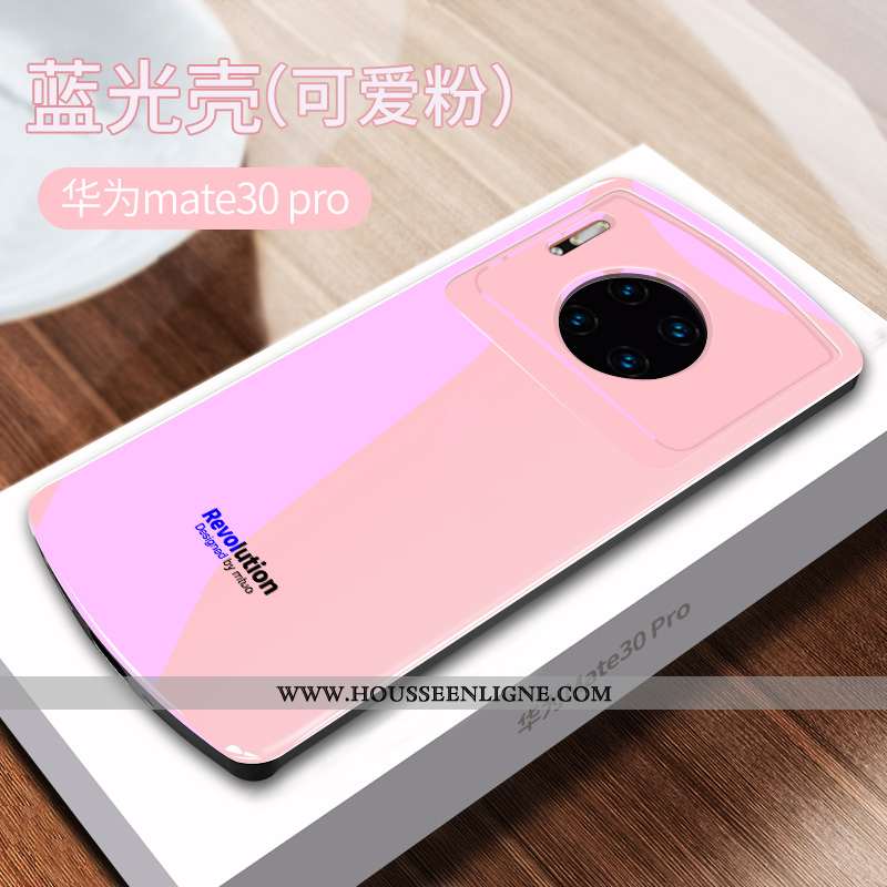Étui Huawei Mate 30 Pro Silicone Protection Incassable Tendance Net Rouge Bleu Téléphone Portable Ro