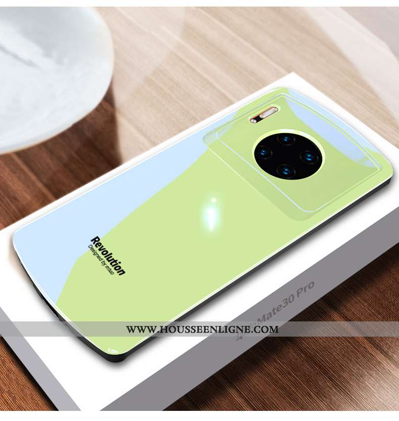 Étui Huawei Mate 30 Pro Silicone Protection Incassable Tendance Net Rouge Bleu Téléphone Portable Ro