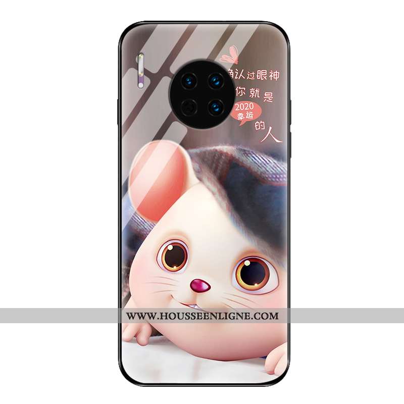 Étui Huawei Mate 30 Pro Tendance Légère Coque Personnalité Délavé En Daim Silicone Rose