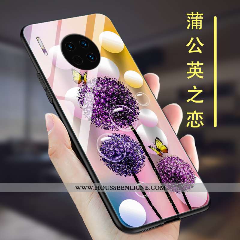 Étui Huawei Mate 30 Pro Tendance Légère Coque Personnalité Délavé En Daim Silicone Rose