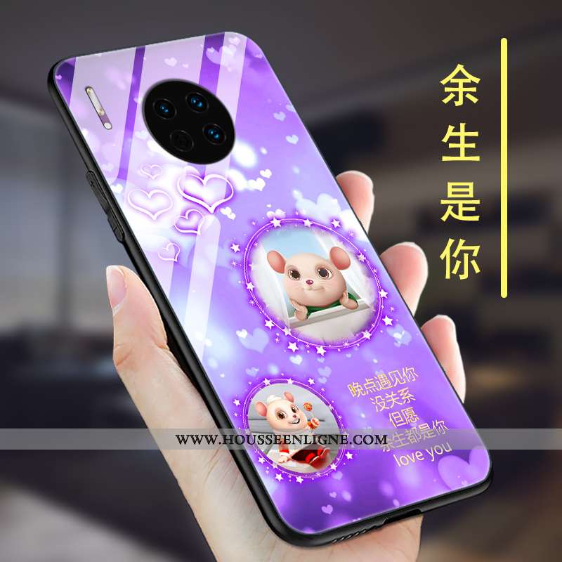 Étui Huawei Mate 30 Pro Tendance Légère Coque Personnalité Délavé En Daim Silicone Rose