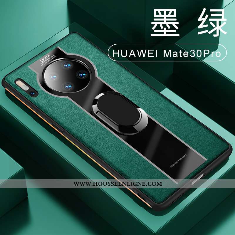 Étui Huawei Mate 30 Pro Ultra Légère Noir Cuir À Bord Coque