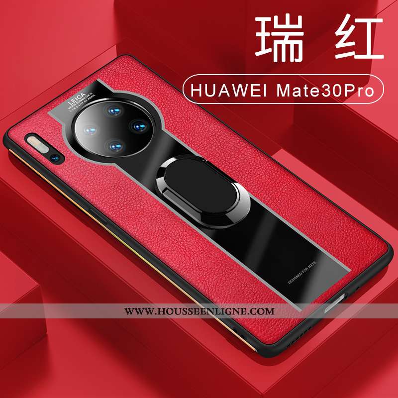 Étui Huawei Mate 30 Pro Ultra Légère Noir Cuir À Bord Coque