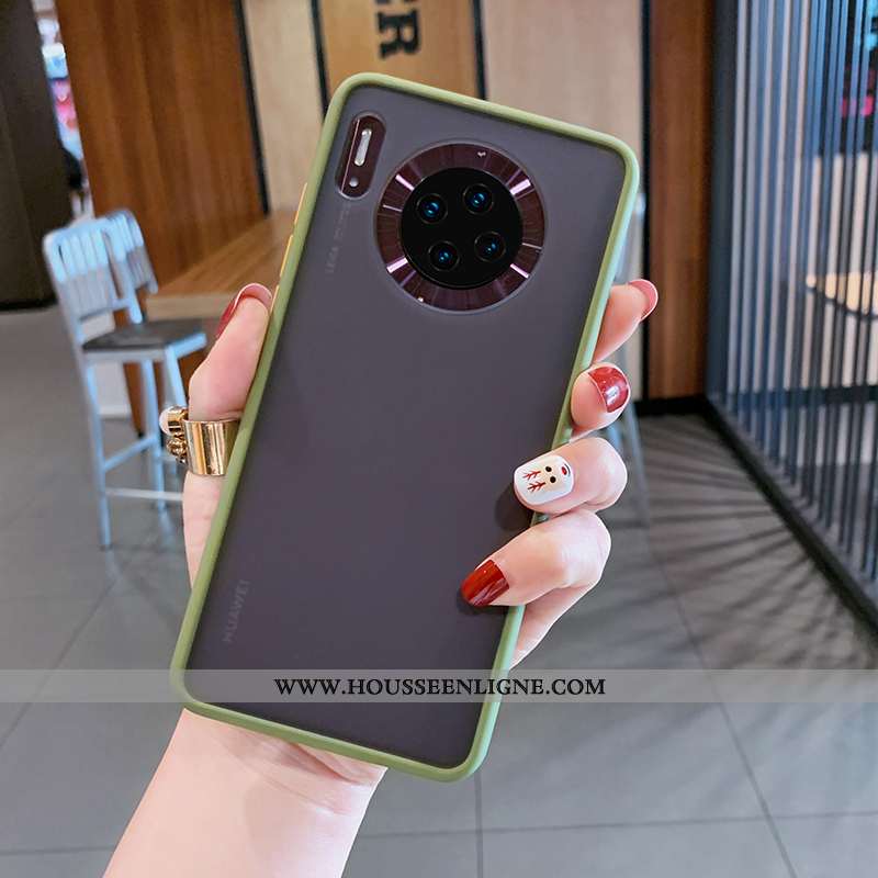 Étui Huawei Mate 30 Pro Ultra Tendance Blanc Vent Délavé En Daim Incassable Transparent Blanche