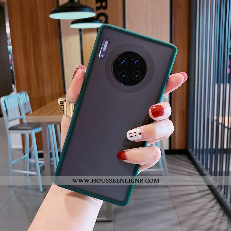 Étui Huawei Mate 30 Pro Ultra Tendance Blanc Vent Délavé En Daim Incassable Transparent Blanche