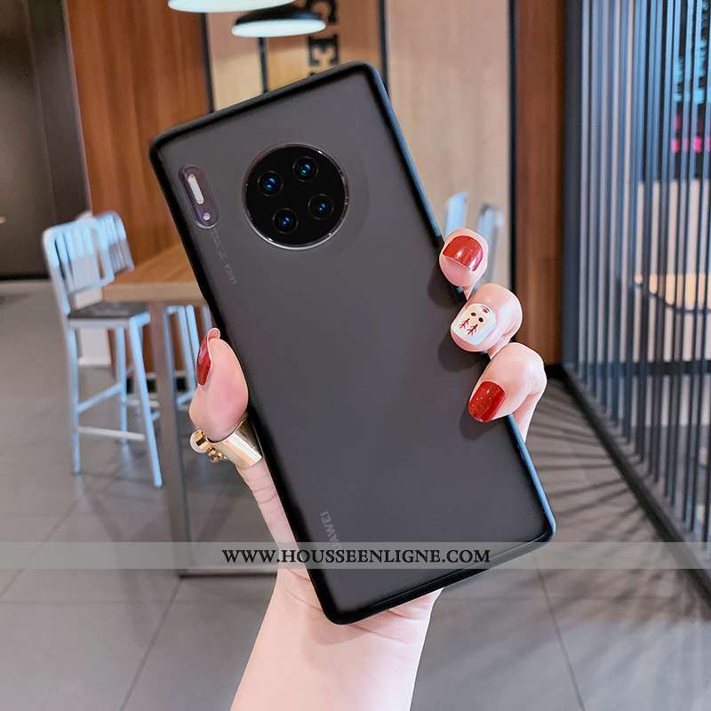 Étui Huawei Mate 30 Pro Ultra Tendance Blanc Vent Délavé En Daim Incassable Transparent Blanche