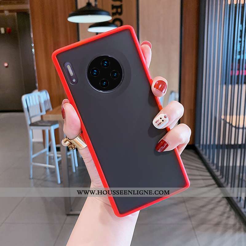 Étui Huawei Mate 30 Pro Ultra Tendance Blanc Vent Délavé En Daim Incassable Transparent Blanche