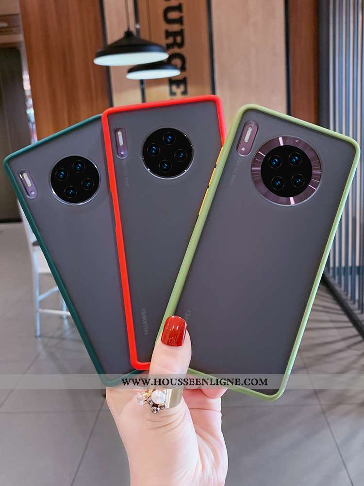 Étui Huawei Mate 30 Pro Ultra Tendance Blanc Vent Délavé En Daim Incassable Transparent Blanche