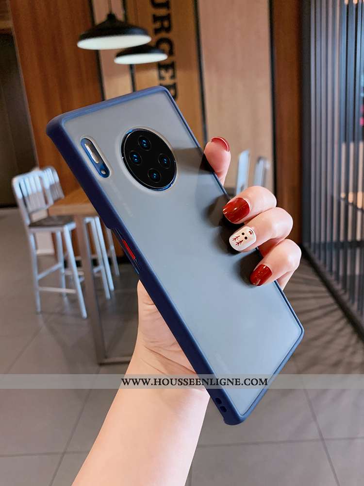 Étui Huawei Mate 30 Pro Ultra Tendance Blanc Vent Délavé En Daim Incassable Transparent Blanche