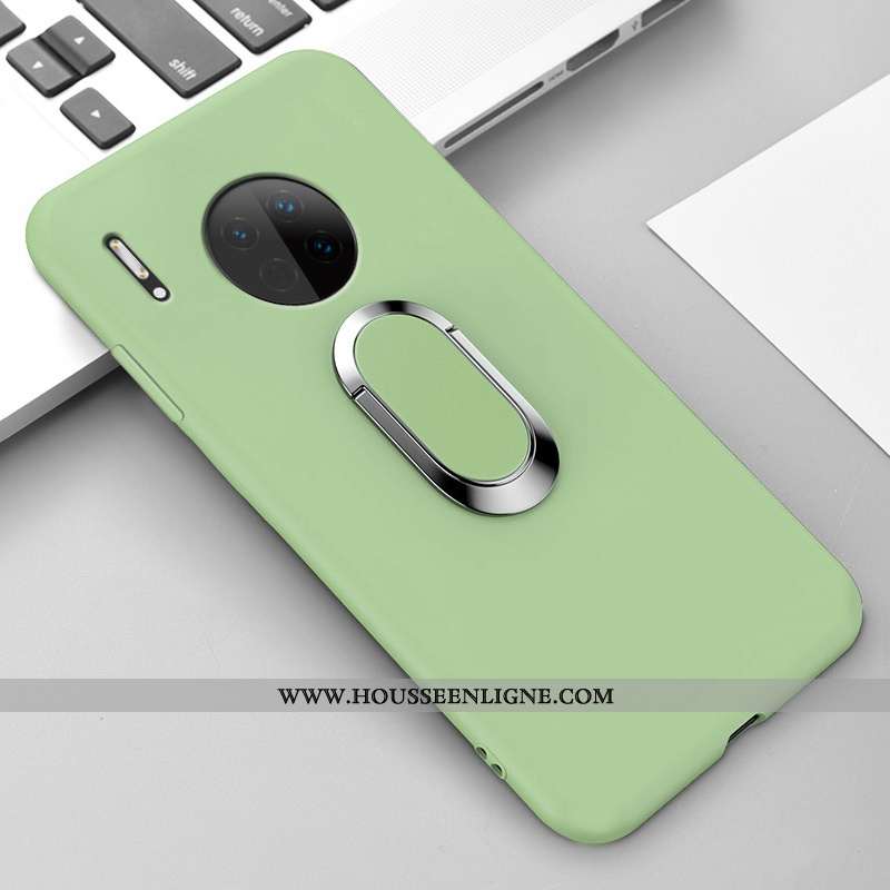 Étui Huawei Mate 30 Protection Silicone Couleur Unie Simple Incassable Magnétisme Coque Rose