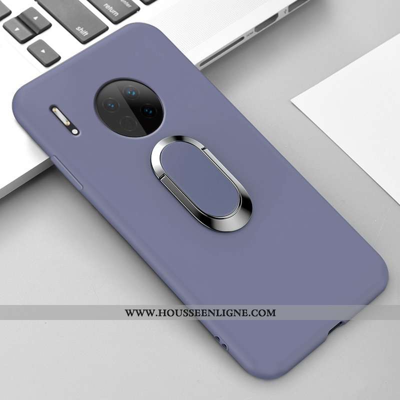 Étui Huawei Mate 30 Protection Silicone Couleur Unie Simple Incassable Magnétisme Coque Rose