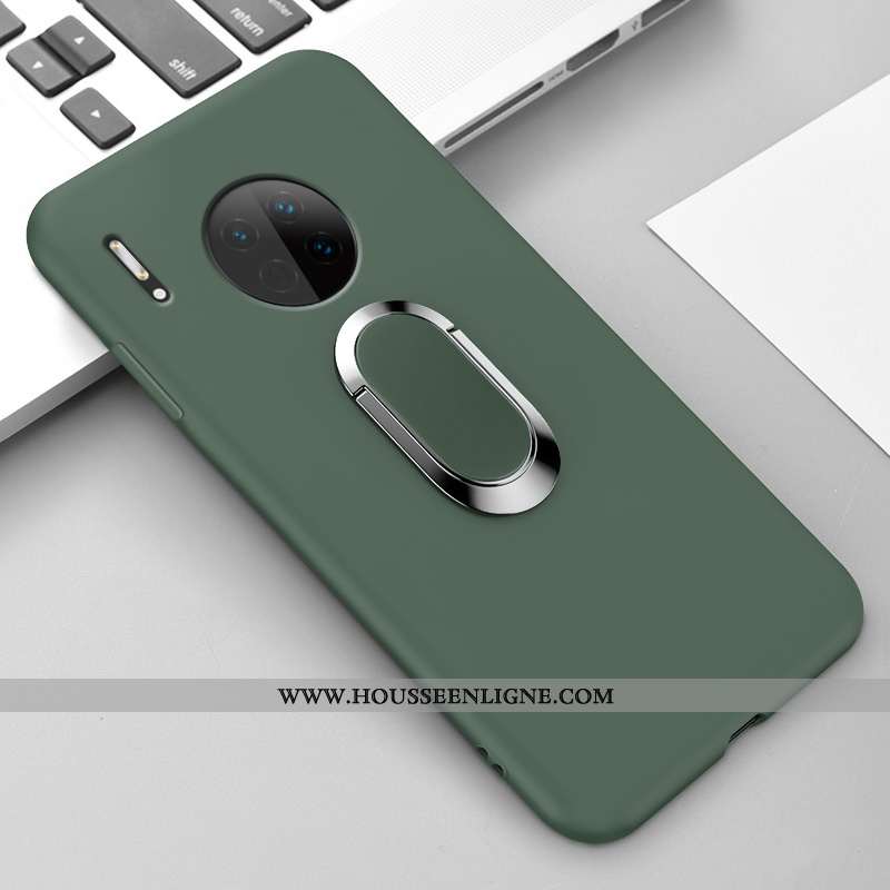 Étui Huawei Mate 30 Protection Silicone Couleur Unie Simple Incassable Magnétisme Coque Rose