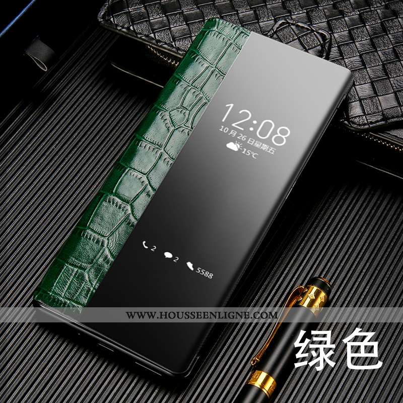 Étui Huawei Mate 30 Rs Cuir Protection Véritable Housse Noir Tout Compris