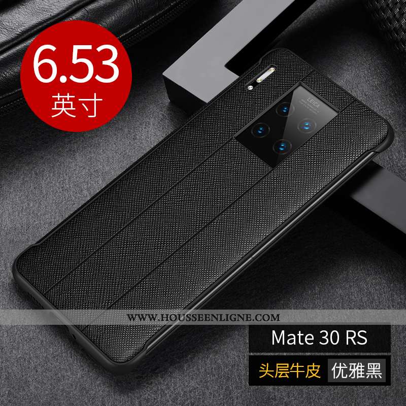 Étui Huawei Mate 30 Rs Protection Créatif Cuir Luxe Cuir Véritable Coque Business Bordeaux