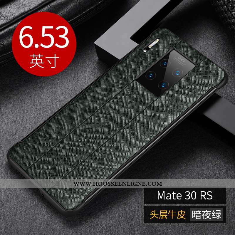 Étui Huawei Mate 30 Rs Protection Créatif Cuir Luxe Cuir Véritable Coque Business Bordeaux